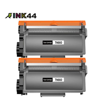 Compatible Brother TN660 Black Toner Cartridge High Yield – 2 Pack