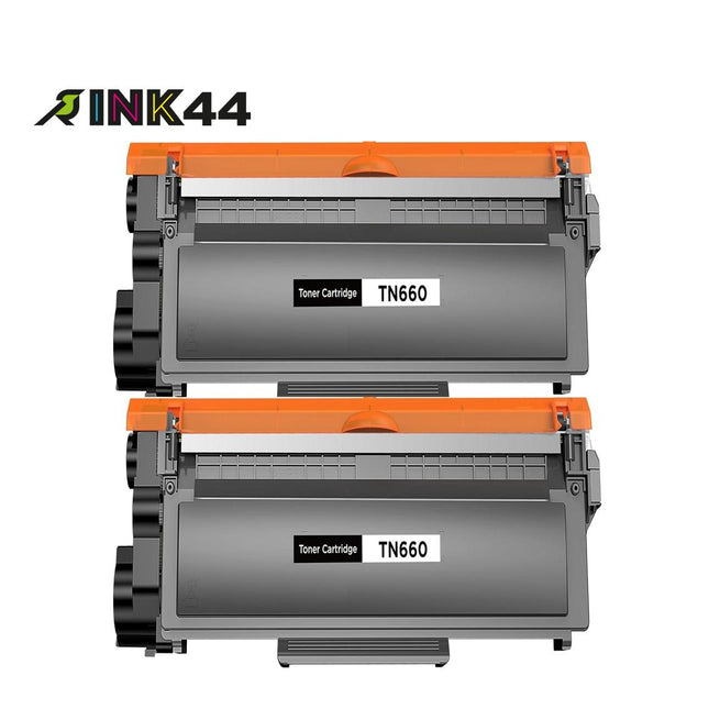 Compatible Brother TN660 Black Toner Cartridge High Yield – 2 Pack
