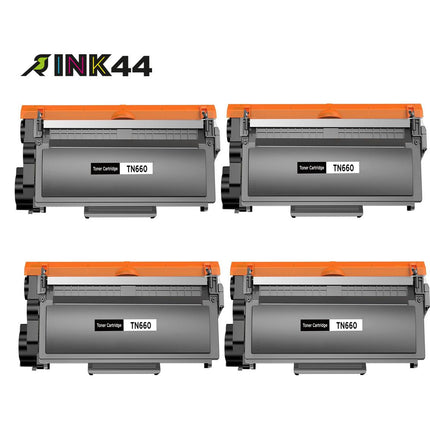 Compatible Brother TN660 Black Toner Cartridge High Yield – 4 Pack