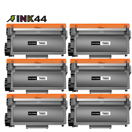 Compatible Brother TN660 Black Toner Cartridge High Yield – 6 Pack