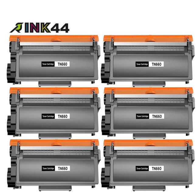 Compatible Brother TN660 Black Toner Cartridge High Yield – 6 Pack
