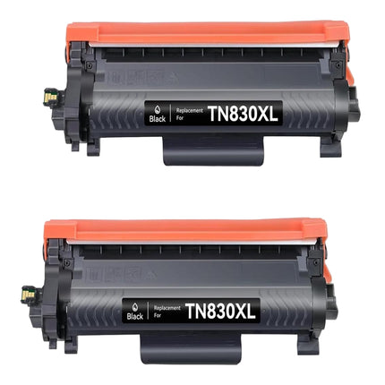 Compatible Brother TN830XL Black Toner Cartridge High Yield – 2 Pack