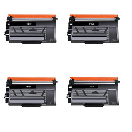 Compatible Brother TN850 Black Toner Cartridge High Yield – 4 Pack