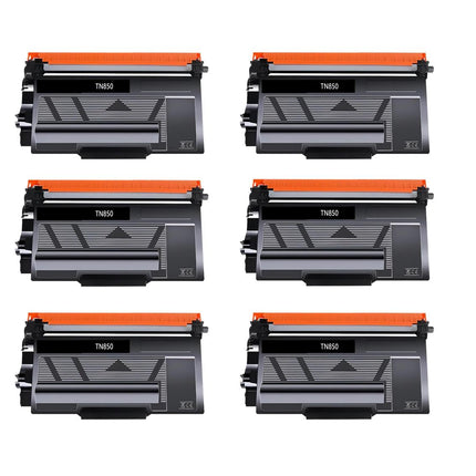 Compatible Brother TN850 Black Toner Cartridge High Yield – 6 Pack