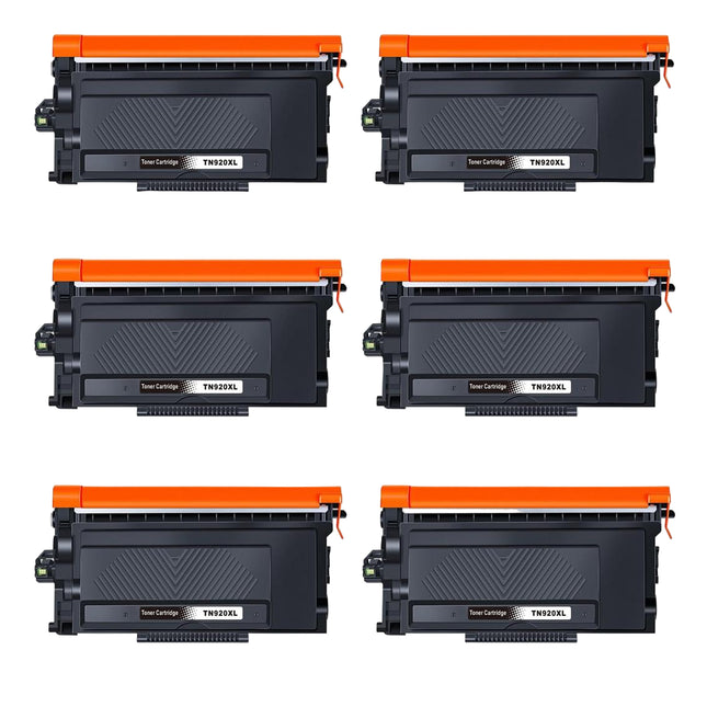 Compatible Brother TN920XL Black Toner Cartridge High Yield – 6 Pack