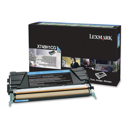 Lexmark X748H1CG Original Cyan High Yield Return Program Toner Cartridge 10K