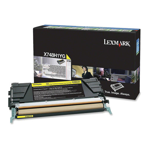 Lexmark X748H1YG Original Yellow High Yield Return Program Toner Cartridge 10K