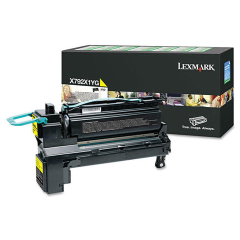 Lexmark X792X1YG Original Yellow Extra High Yield Return Program Toner Cartridge