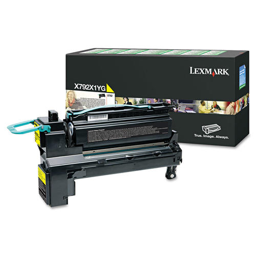 Lexmark X792X1YG Original Yellow Extra High Yield Return Program Toner Cartridge
