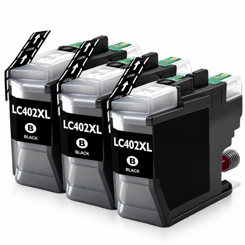 Brother LC402XL Compatible Ink Cartridge Combo – High Yield Black, 3-Pack