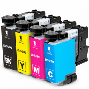 Brother LC501XL Compatible Ink Cartridge Combo – High Yield BK/C/Y/M, 4-Pack
