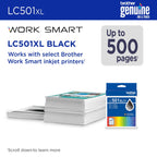 Brother LC501XLBKS Original Black High Yield Ink Cartridge – additional product image 2