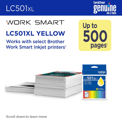 Brother LC501XLYS Original Yellow High Yield Ink Cartridge – additional product image 4