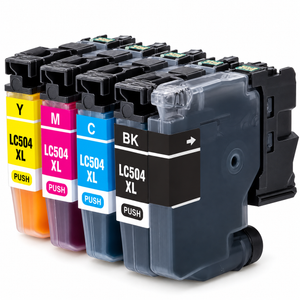 Brother LC504XL Compatible Ink Cartridge Combo – High Yield BK/C/Y/M, 4-Pack