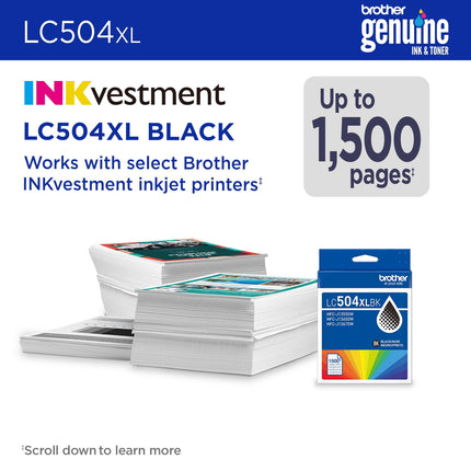 Brother LC504XLBKS Original Black High Yield Ink Cartridge – additional product image 4