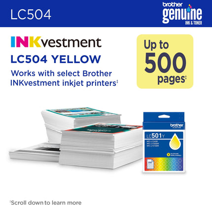 Brother LC504YS Original Yellow Ink Cartridge – additional product image 4