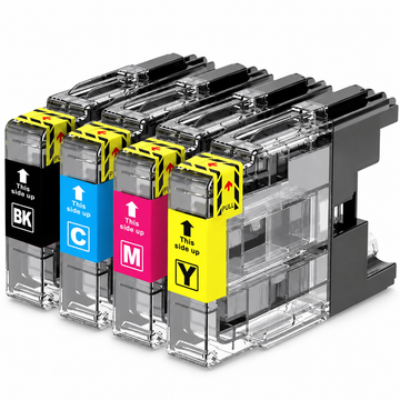 Brother LC71 / LC75 Compatible Ink Cartridge Combo – High Yield BK/C/Y/M, 4-Pack