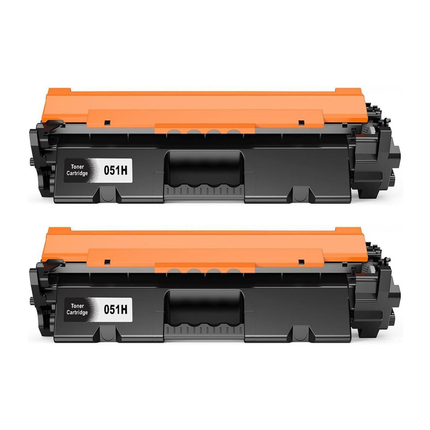 Canon 051H Compatible Black Toner Cartridge, 2169C001, High Yield, 2 Pack