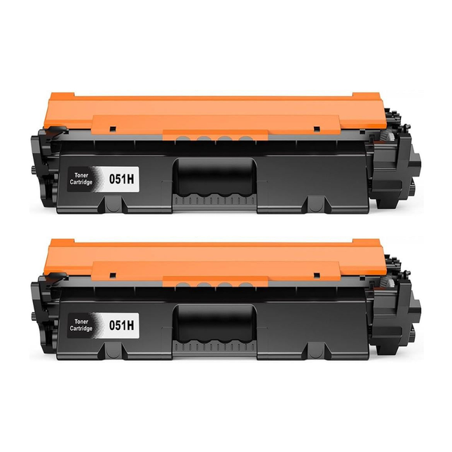 Canon 051H Compatible Black Toner Cartridge, 2169C001, High Yield, 2 Pack