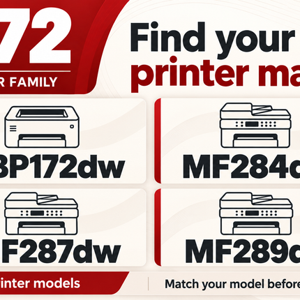 Canon 072 toner printer models: LBP172dw, MF284dw, MF287dw, MF289dw
