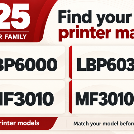 Canon 125 toner printer models: LBP6000, LBP6030w, MF3010, MF3010 VP
