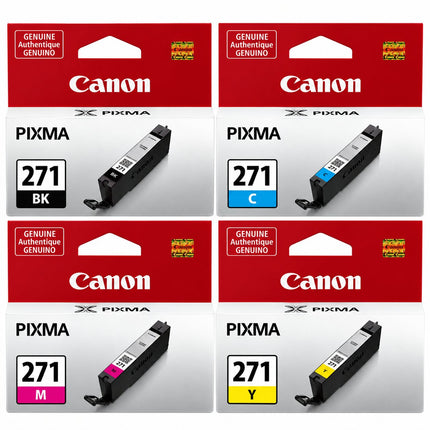Canon CLI-271 Original Ink Cartridge Combo – Black, Cyan, Magenta & Yellow, 4-Pack