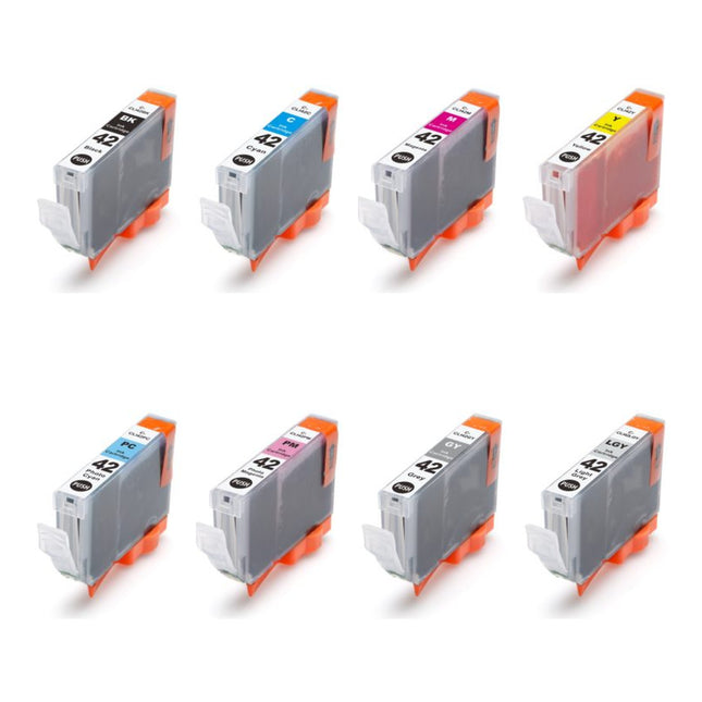 Canon CLI-42 Compatible Photo Ink Cartridge Combo – Full 8-Colour Set, 8-Pack