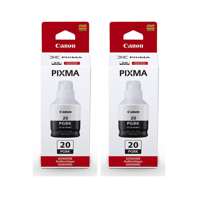 Canon GI-20 Original Black Ink Bottles – Twin Pack
