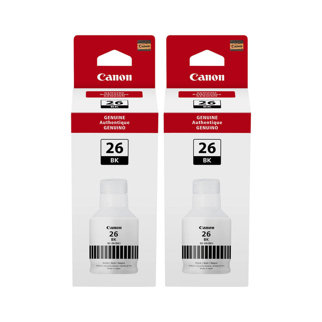 Canon GI-26 Original Black Ink Bottles – Twin Pack