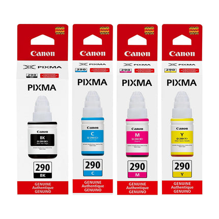 Canon GI-290 Original Ink Bottle Combo – Black, Cyan, Magenta & Yellow, 4-Pack