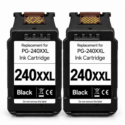 Canon PG-240XXL Remanufactured Black Ink Cartridges – Extra High Yield Twin Pack