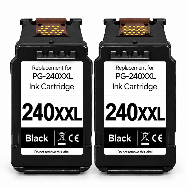 Canon PG-240XXL Remanufactured Black Ink Cartridges – Extra High Yield Twin Pack
