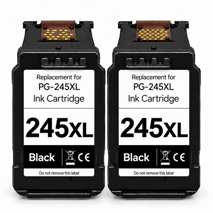 Canon PG-245XL Remanufactured Black Ink Cartridges – High Yield Twin Pack