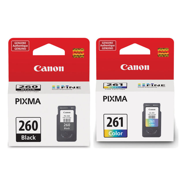 Canon PG-260 / CL-261 Original Ink Cartridge Combo – Black & Colour, 2-Pack