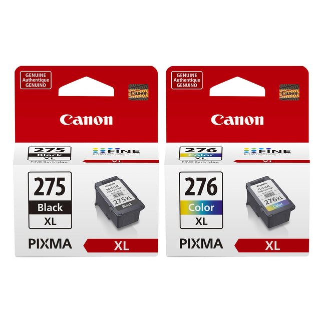 Canon PG-275XL / CL-276XL Original Ink Cartridge Combo – High Yield Black & Colour, 2-Pack