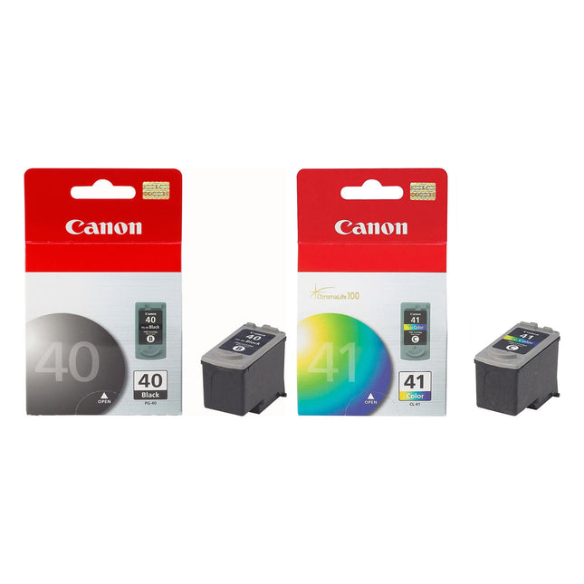 Canon PG-40 / CL-41 Original Ink Cartridge Combo – Black & Colour, 2-Pack