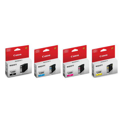 Canon PGI-1200 Original Ink Cartridge Combo – Black, Cyan, Magenta & Yellow, 4-Pack
