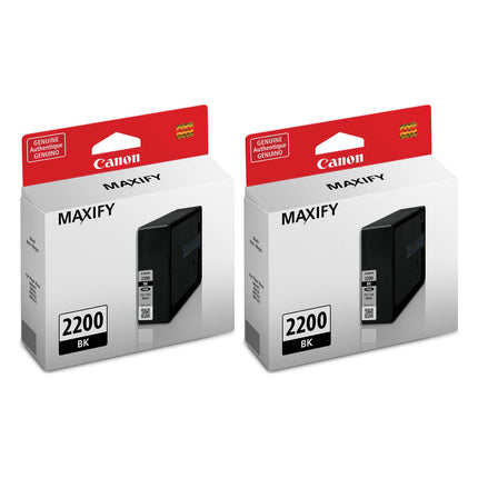 Canon PGI-2200BK Original Pigment Black Ink Cartridges – Twin Pack