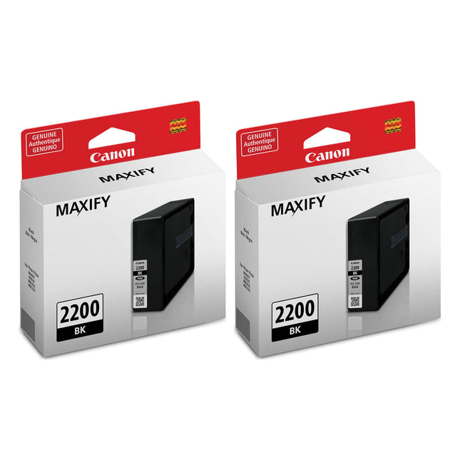 Canon PGI-2200BK Original Pigment Black Ink Cartridges – Twin Pack