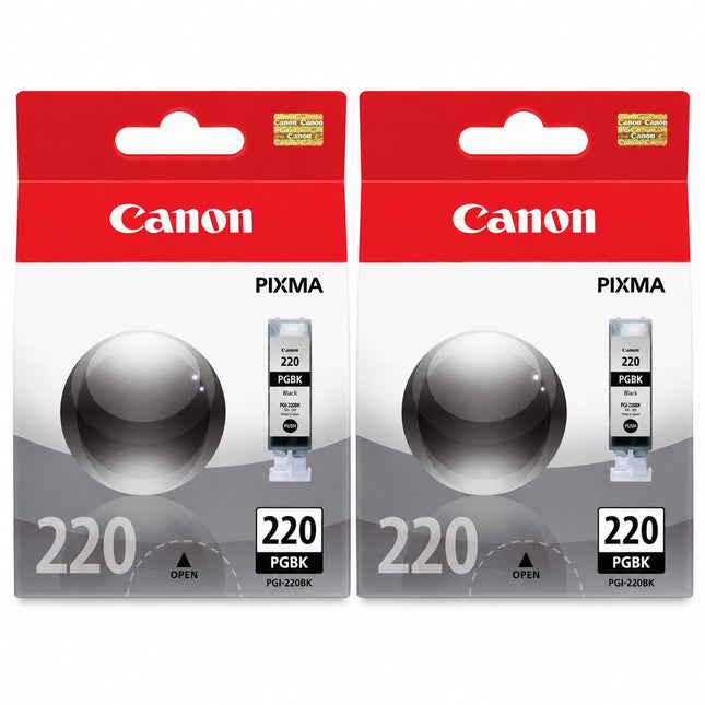 Canon PGI-220PGBK Original Pigment Black Ink Cartridges – Twin Pack