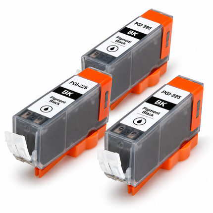 Canon PGI-225 Compatible Pigment Black Ink Cartridges – 3-Pack