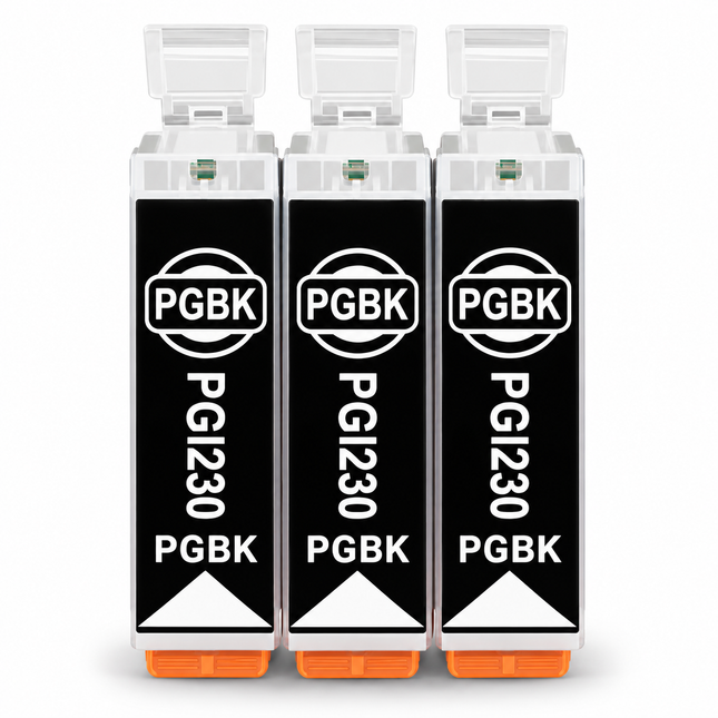 Canon PGI-230PGBK Compatible Pigment Black Ink Cartridges – 3-Pack