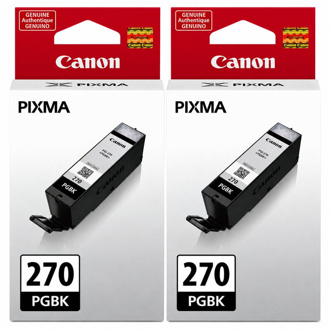 Canon PGI-270 original pigment black ink cartridges – twin pack