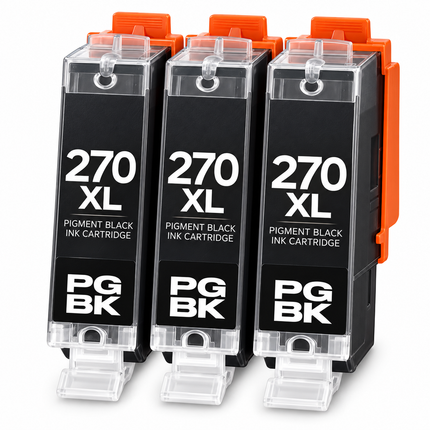 Canon PGI-270XL Compatible Pigment Black Ink Cartridges – High Yield 3-Pack — 3 × PGI-270XL Pigment Black