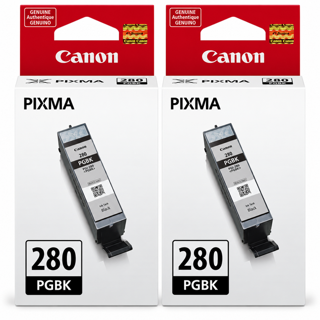 Canon PGI-280 Original Pigment Black Ink Cartridges – Twin Pack — 2 × PGI-280 Pigment Black