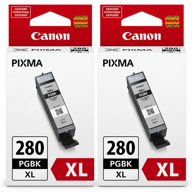 Canon PGI-280XL Original Pigment Black Ink Cartridges – High Yield Twin Pack — 2 × PGI-280XL Pigment Black