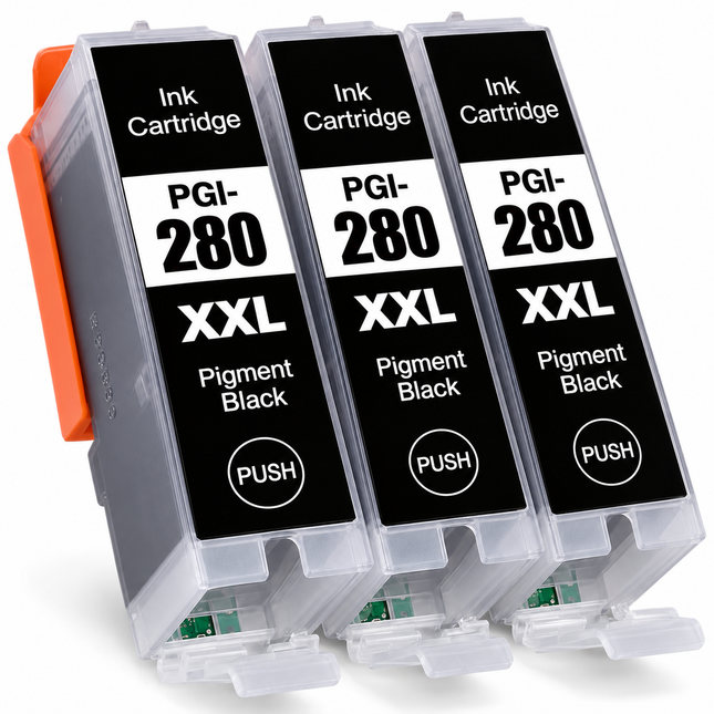 Canon PGI-280XXL Compatible Pigment Black Ink Cartridges – Extra High Yield 3-Pack — 3 × PGI-280XXL Pigment Black