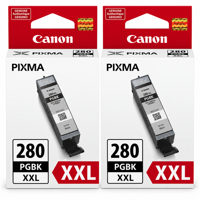 Canon PGI-280XXL Original Pigment Black Ink Cartridges – Extra High Yield Twin Pack — 2 × PGI-280XXL Pigment Black