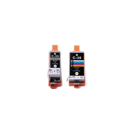 Canon PGI-35 / CLI-36 Compatible Ink Cartridge Combo – Black & Colour, 2-Pack