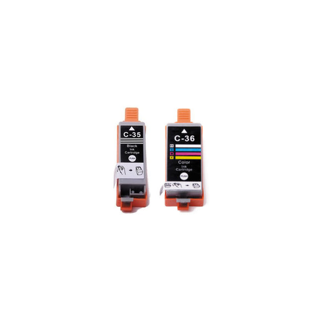 Canon PGI-35 / CLI-36 Compatible Ink Cartridge Combo – Black & Colour, 2-Pack